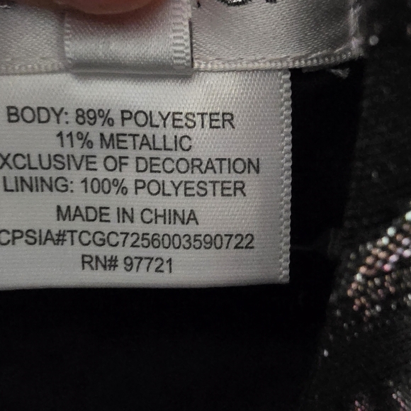 Girl's Size 4 Black Metallic Silver Dress - Picture 9 of 9